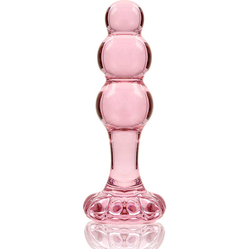 Nebula Series Model 1 Glass Butt Plug 10.7 x 3cm Pink