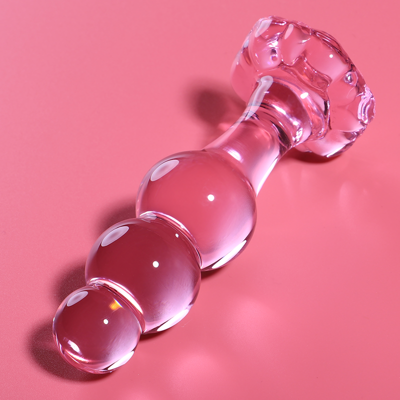 Nebula Series Model 1 Glass Butt Plug 10.7 x 3cm Pink