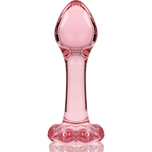 Nebula Series Model 2 Glass Butt Plug 11 x 3.5cm Pink