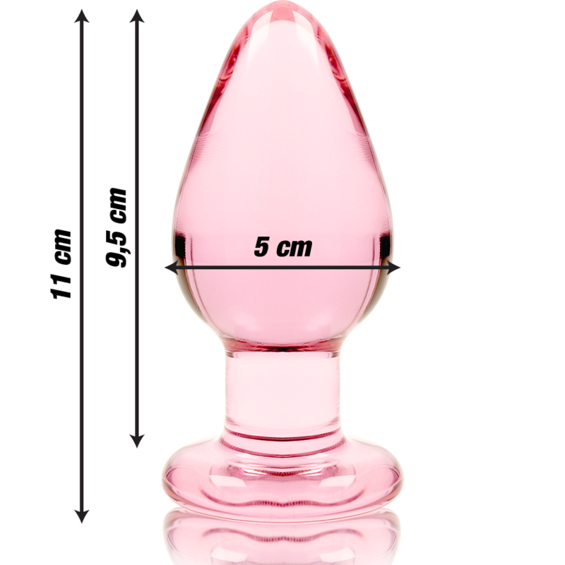 Nebula Series Model 3 Glass Butt Plug 11 x 5cm Pink