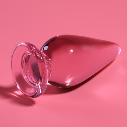 Nebula Series Model 4 Glass Butt Plug 11 x 5cm Pink