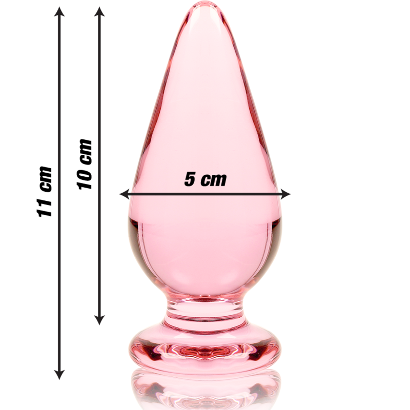 Nebula Series Model 4 Glass Butt Plug 11 x 5cm Pink