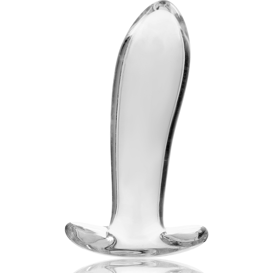 Nebula Series Model 5 Glass Butt Plug 12.5 x 3.5cm Clear