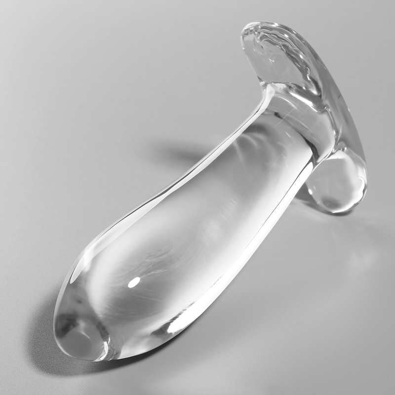 Nebula Series Model 5 Glass Butt Plug 12.5 x 3.5cm Clear