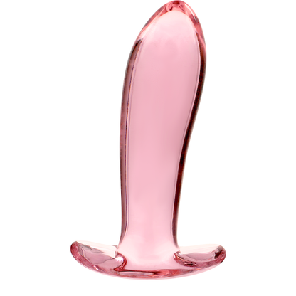 Nebula Series Model 5 Glass Butt Plug 12.5 x 3.5cm Pink