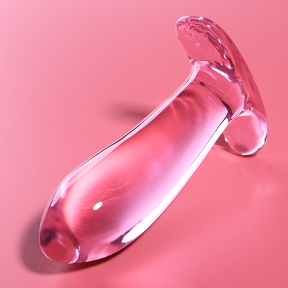 Nebula Series Model 5 Glass Butt Plug 12.5 x 3.5cm Pink