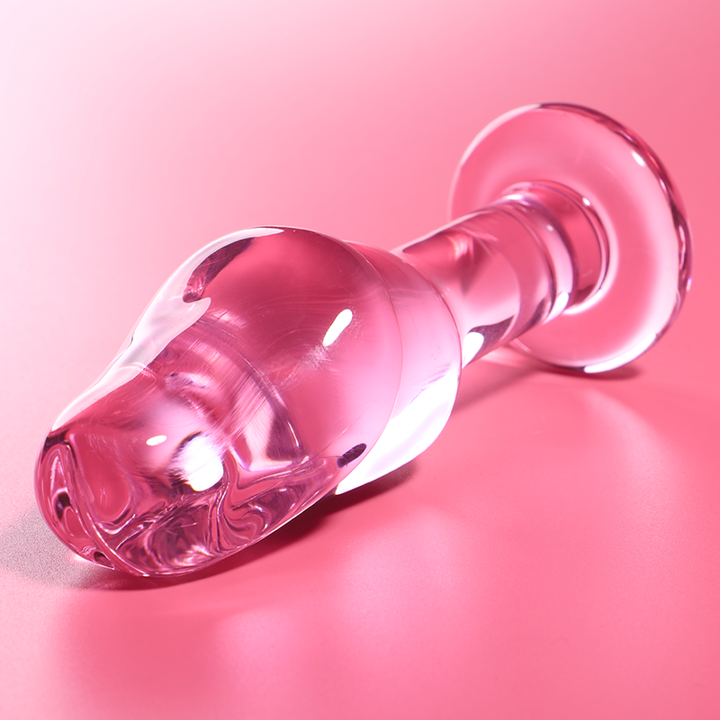 Nebula Series Model 6 Glass Butt Plug 12.5 x 4cm Pink