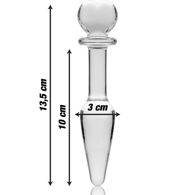 Nebula Series Model 7 Glass Butt Plug 13.5 x 3cm Clear