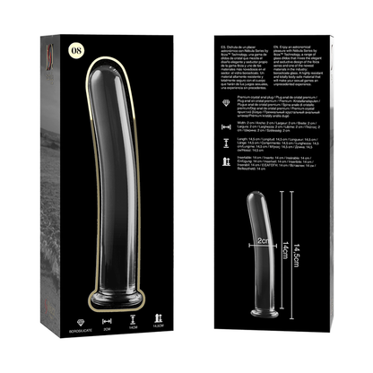 Nebula Series Model 8 Glass Dildo 14.5 x 2cm Clear