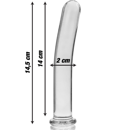 Nebula Series Model 8 Glass Dildo 14.5 x 2cm Clear