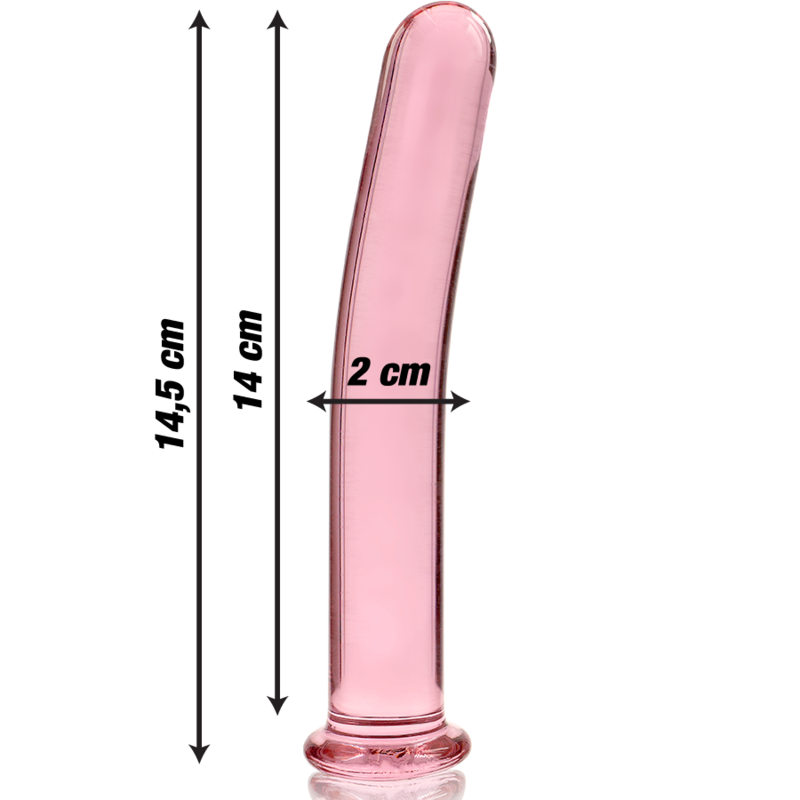 Nebula Series Model 8 Glass Dildo 14.5 x 2cm Pink