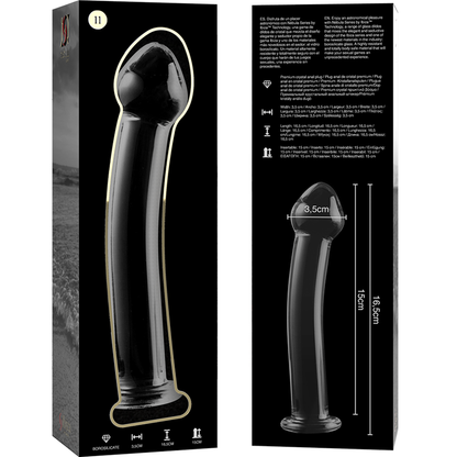 Nebula Series Model 11 Glass Dildo 16.5 x 3.5cm Clear