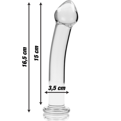 Nebula Series Model 11 Glass Dildo 16.5 x 3.5cm Clear