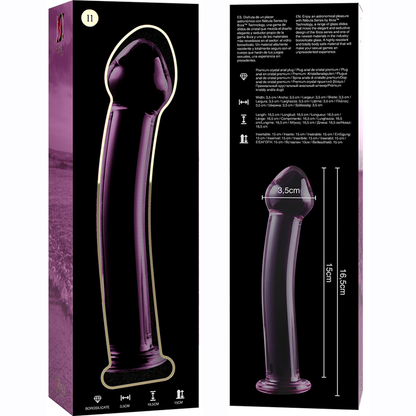 Nebula Series Model 11 Glass Dildo 16.5 x 3.5cm Pink