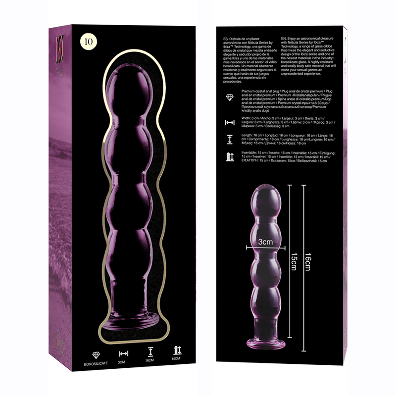 Nebula Series Model 10 Glass Dildo 16 x 3cm Pink