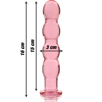 Nebula Series Model 10 Glass Dildo 16 x 3cm Pink