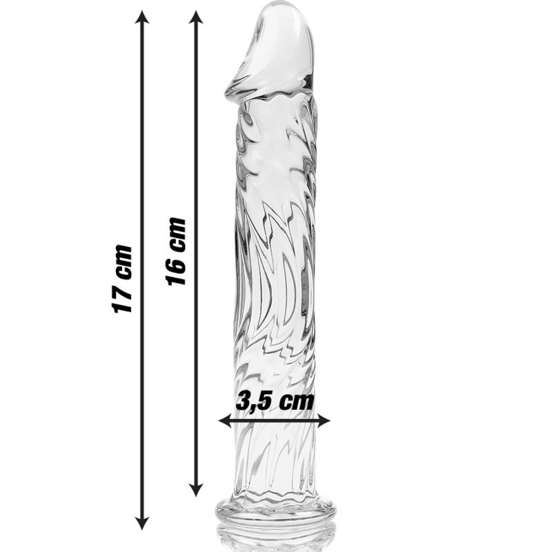 Nebula Series Model 12 Glass Dildo 17 x 3.5cm Clear