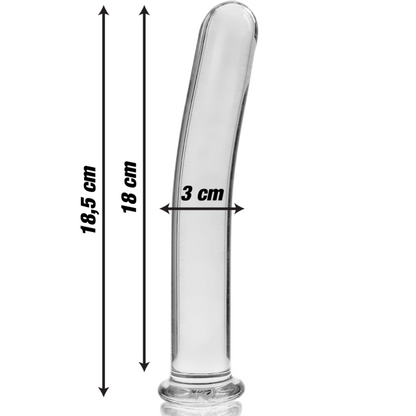 Nebula Series Model 17 Glass Dildo 18.5 x 3cm Clear