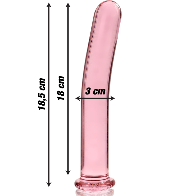 Nebula Series Model 17 Glass Dildo 18.5 x 3cm Pink