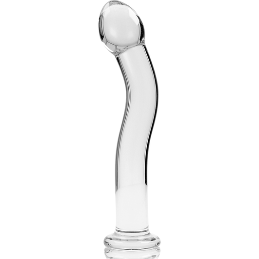 Nebula Series Model 18 Glass Dildo 18.5 x 3.5cm Clear