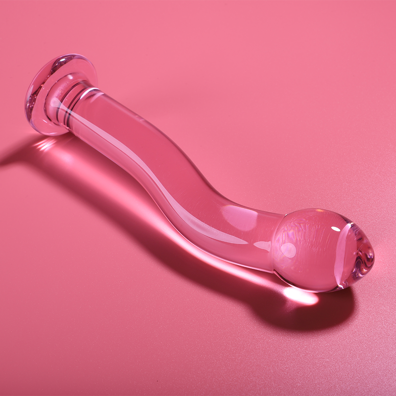 Nebula Series Model 18 Glass Dildo 18.5 x 3.5cm Pink