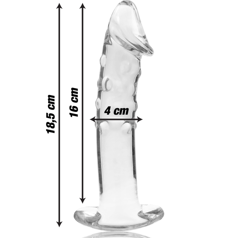 Nebula Series Model 19 Glass Dildo 18.5 x 4cm Clear