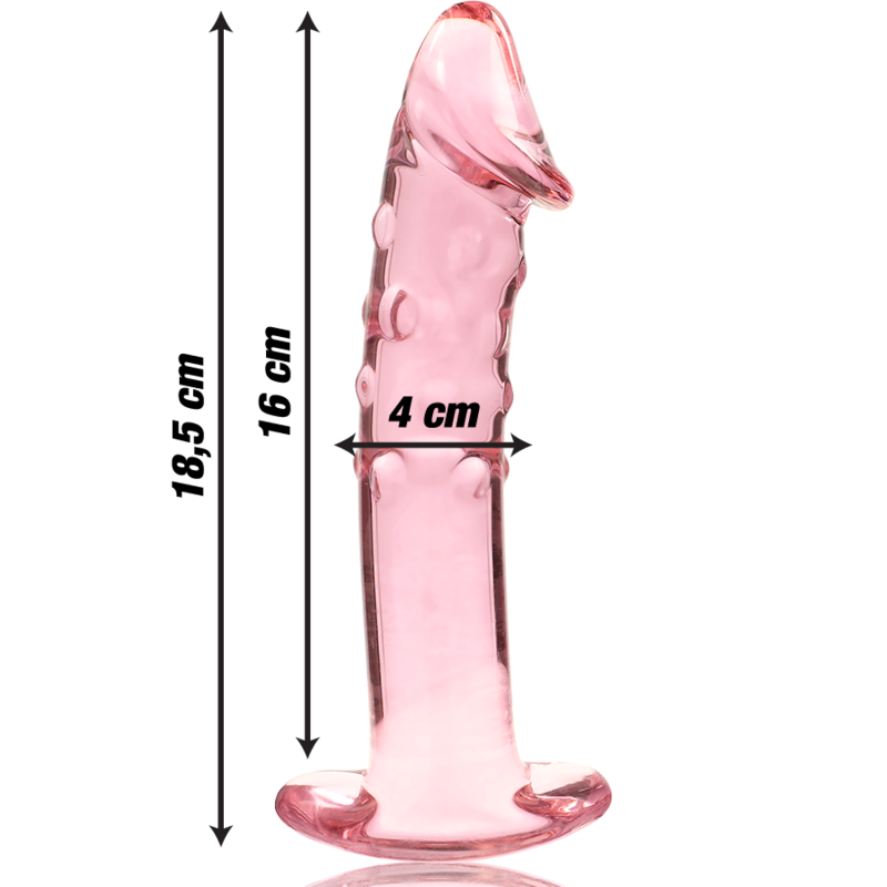 Nebula Series Model 19 Glass Dildo 18.5 x 4cm Pink