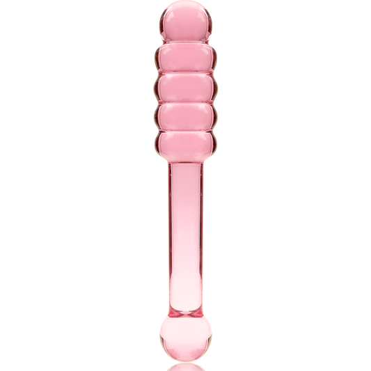 Nebula Series Model 20 Glass Dildo 20.5 x 3cm Pink