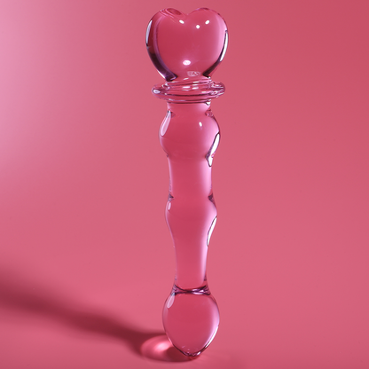 Nebula Series Model 21 Glass Dildo 20.5 x 3.5cm Pink