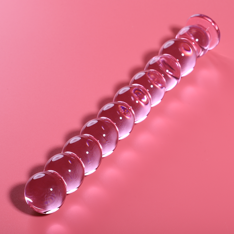 Nebula Series Model 22 Glass Dildo 21.5 x 2.5cm Pink