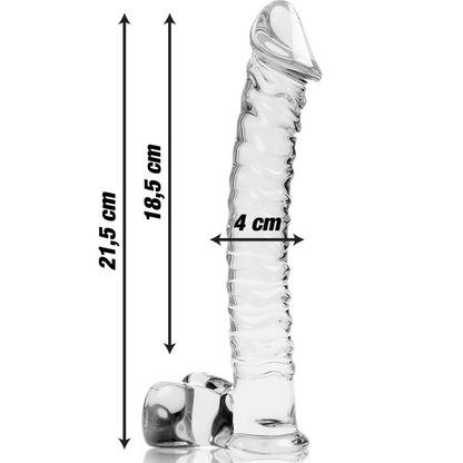 Nebula Series Model 23 Glass Dildo 21.5 x 4cm Clear