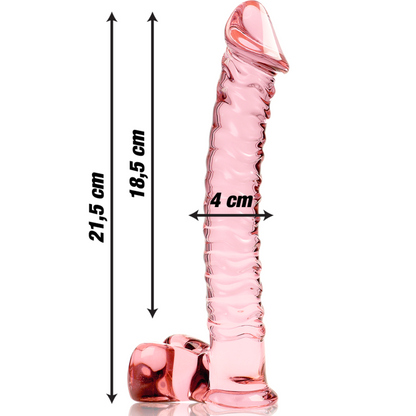 Nebula Series Model 23 Glass Dildo 21.5 x 4cm Pink