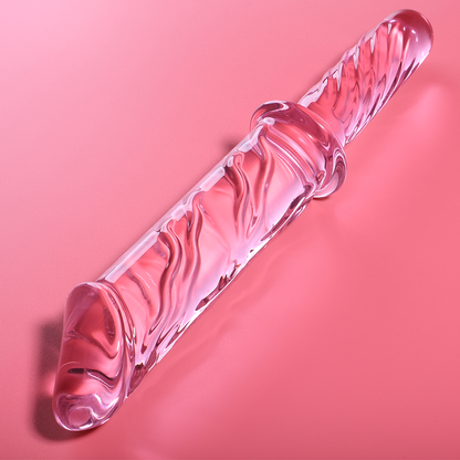 Nebula Series Model 24 Glass Dildo 28.5 x 5cm Pink