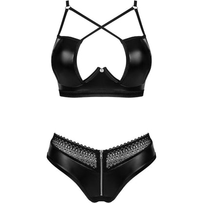 Obsessive Norides Wet Look Lingerie Set