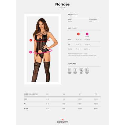 Obsessive Norides Black Corset & Thong