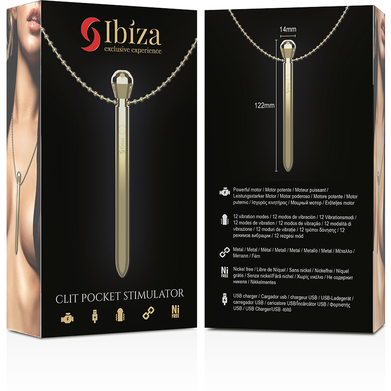 Ibiza Vibrating Gold Metal Necklace