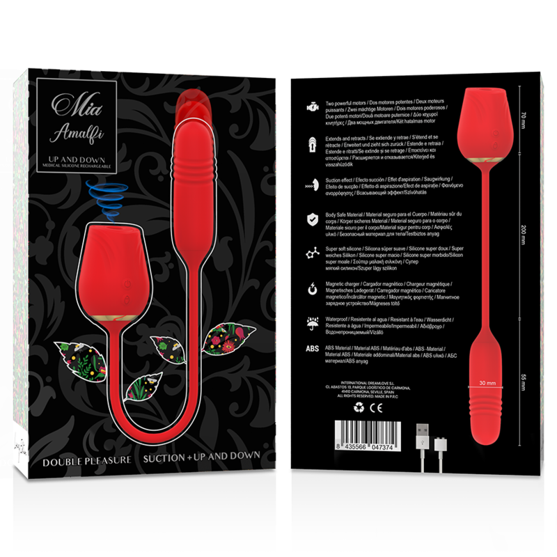 Mia Amalfi Thrusting Double Vibrator with Suction