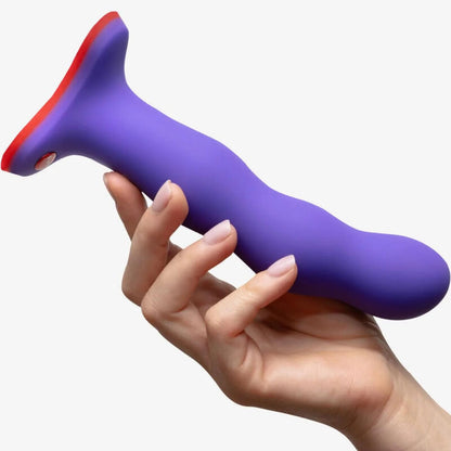 Fun Factory Bouncer Unique Silicone Shake Dildo Flashy Purple