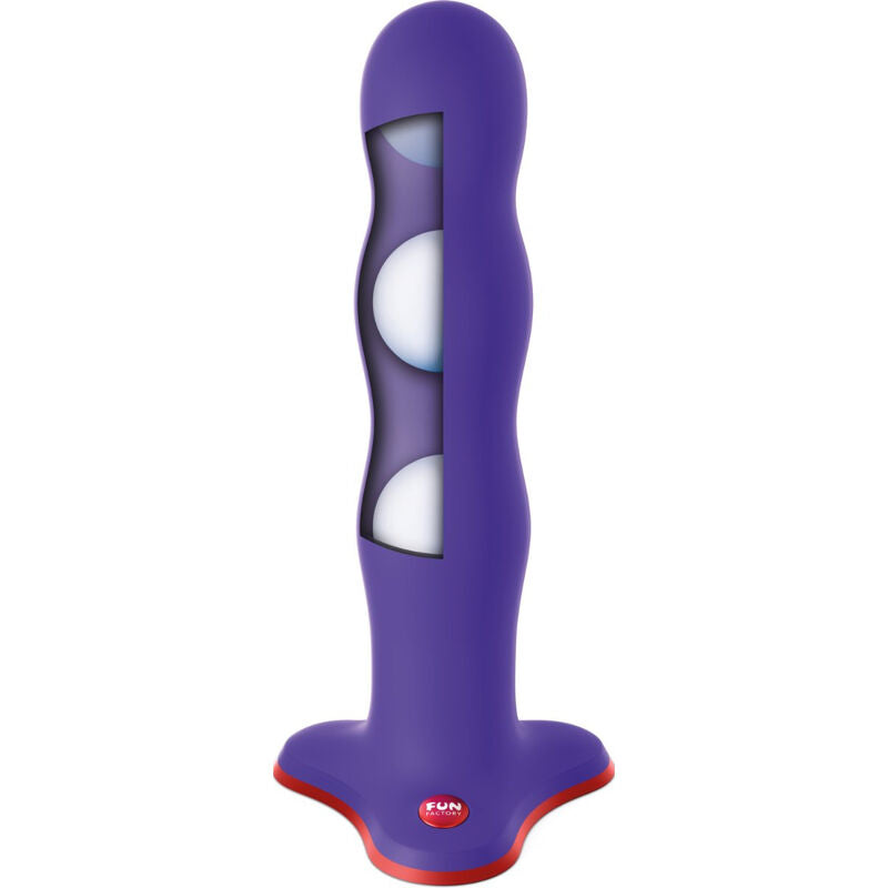 Fun Factory Bouncer Unique Silicone Shake Dildo Flashy Purple