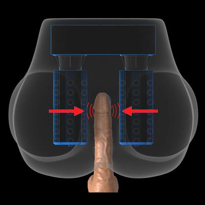 PDX Elite Milk Me Silly Mega Vibrating Rotating Masturbator Deep