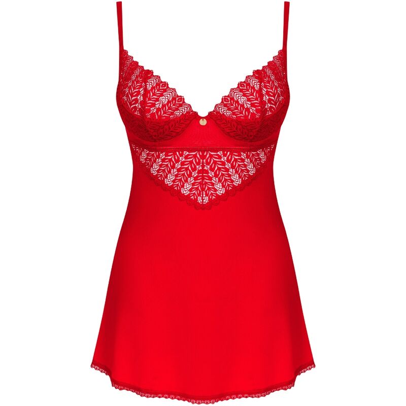 Obsessive Ingridia Red Chemise & Thong