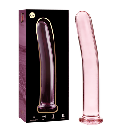 Nebula Series Model 8 Glass Dildo 14.5 x 2cm Pink