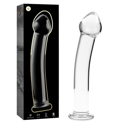 Nebula Series Model 11 Glass Dildo 16.5 x 3.5cm Clear