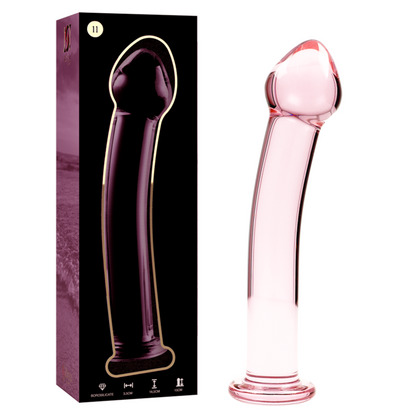 Nebula Series Model 11 Glass Dildo 16.5 x 3.5cm Pink