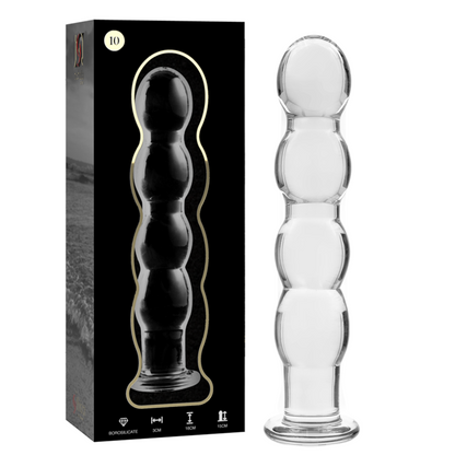 Nebula Series Model 10 Glass Dildo 16 x 3cm Clear