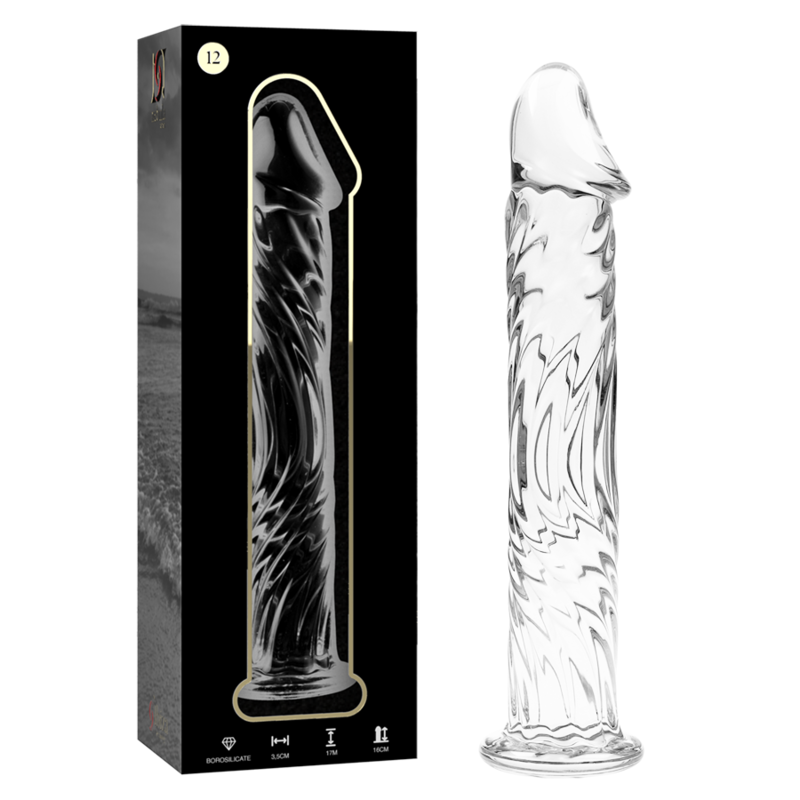 Nebula Series Model 12 Glass Dildo 17 x 3.5cm Clear