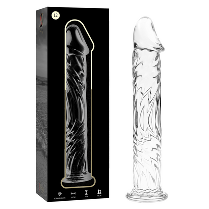 Nebula Series Model 12 Glass Dildo 17 x 3.5cm Clear