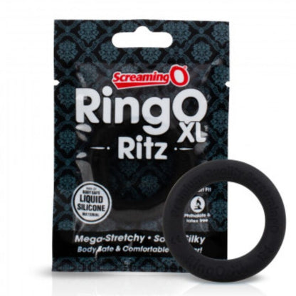 Screaming O Ringo Ritz Xl Black Silicone Cock Ring