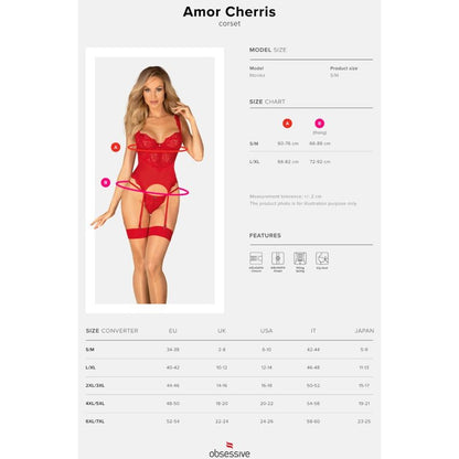 Obsessive Amor Cherris Red Corset & Thong