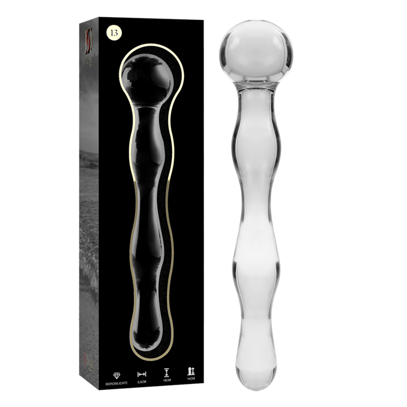 Nebula Series Model 13 Glass Dildo 18 x 3.5cm Clear